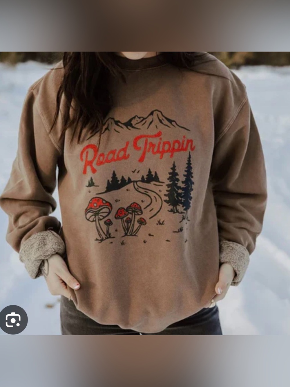 Road Trippin' Brown Graphic Sweatshirt